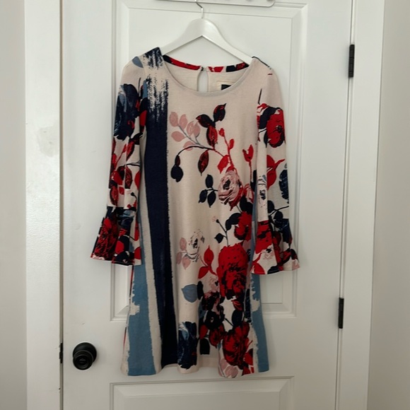 Floral fully lined sweater dress - Picture 1 of 6